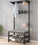 Cipőtartó kényelmes üléssel és akasztóval CR003-100 170 x 33 x 100 cm