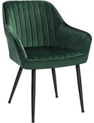 Étkezőszék bársonyhuzattal zöld