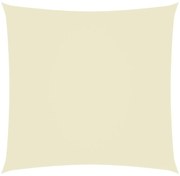 krémszínű négyzet alakú oxford-szövet napvitorla 3 x 3 m