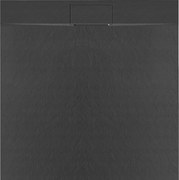 Kompozit Zuhanytálca 90x90 cm Fekete Négyzet Alakú Rea Bazalt Fekete Alacsony 2,5cm