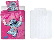 Disney Lilo és Stitch, A csillagkutya Heartbeat gyerek, ovis ágyneműhuzat és paplan/párna szett 100x135 cm 40x60 cm