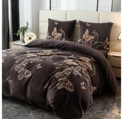 Mikroplüss ágyneműhuzat BUTTERFLYA barna Ágyneműhuzat mérete: 70 x 80 cm | 140 x 200 cm