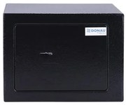 Bútorszéf, kulcsos zár, 230x170x170 mm, DONAU Tech, fekete (D19076251)