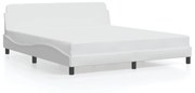 fehér műbőr ágykeret Dover 180x200 cm