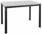 Damar W étkezőasztal 110 x 70 cm, márvány / fekete