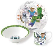 Minecraft Explore More porcelán étkészlet Díszdobozban
