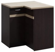 Konyhai Alsószekrény, Sarokelem (Jobb) Sötét Sonoma Színben. LIVIA LV-12/D 90 N