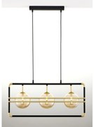 Jupiter 2027 - Csillár zsinóron FIORI 3xG9/10W/230V fekete/arany/bézs