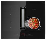 Klarstein AirJet Hybrid Down Air System, Indukciós főzőlap beépített páraelszívóval, 477 m³/h, EEK A+