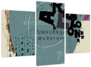 Kép - Repülő léggömb szivárvánnyal (90x60 cm)