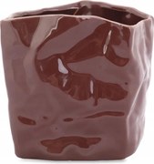 Váza négyzet alakú fedél barna dekoráció szép