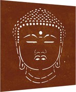 vidaXL Buddha fej mintás corten acél kerti faldísz 105 x 55 cm