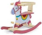 Fából készült hintaló háttámlával Milly Mally Lucky 12 rózsaszín