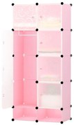Műanyag elemes szekrény-rózsaszín