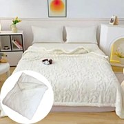 Luxus Flower báránytakaró fehér mikroplüssből 150x200cm TiaHome