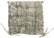 Steppelt Sitzkissen mit Blumenmuster, grün, 40 x40 cm