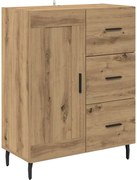 vidaXL Széf fiókkal Artisan tölgy 69,5 x 34 x 90 cm Műszaki fa és vas