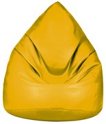 Mini babzsák sárga színű ökobőrből