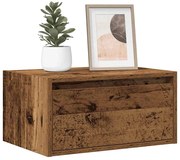 Régi fa falra szerelhető éjjeliszekrény LED-világítással