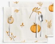 Goldea pamut reggeliző alátét - őszi tökök és levelek - 2db 30 x 40 cm