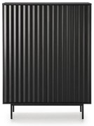 Sierra fekete magas komód 97x130 cm - Teulat