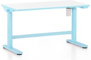 OfficeTech Kids állítható magasságú asztal, 100 x 50 cm, fehér / kék