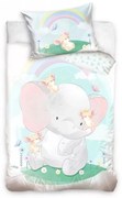 Elefánt Sweet Safari gyerek, ovis ágyneműhuzat 100×135cm, 40×60 cm