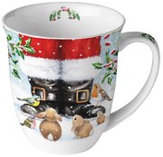 Karácsonyi porcelán bögre Looking Up To Santa 400 ml