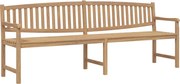 vidaXL tömör tíkfa kerti pad 228 x 59,5 x 90 cm