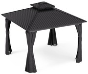 Blumfeldt ShadeFortress, pavilon, 3 x 3 m, horganyzott acél tető, véd a nap, eső és szél ellen