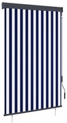 kék és fehér kültéri roló 120 x 250 cm