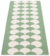 Zöld-krémszínű kültéri-beltéri futószőnyeg 70x150 cm Poppy Oregano – Pappelina