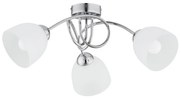 Felületre szerelhető csillár SEYLA 3xE27/60W/230V fényezett króm/fehér