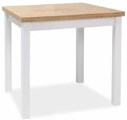Adam étkezőasztal 90 x 65 cm, lancelot tölgy / fehér