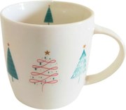 Home Elements Erdő porcelán bögre karácsonyi mintával 300 ml, díszdobozban