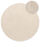 Világos natúr színű kézi szövésű gyapjú kerek szőnyeg ø 120 cm Calmio – Hanse Home