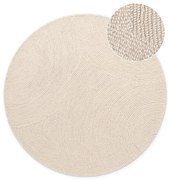 Világos natúr színű kézi szövésű gyapjú kerek szőnyeg ø 150 cm Eleni Natural White – Hanse Home