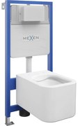 Mexen WC beépített készlet Fenix Slim keret WC-vel Elis, fényes fehér - 6103391XX00