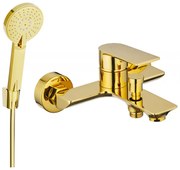 Mexen Alexa R40 fürdőkád csaptelep zuhany szettel, arany - 7123R40-50