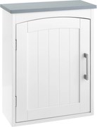 Kleankin Felfüggesztett WC Szekrény Falra Szerelhető Gyógyszertároló Szekrény - 41 x 18.5 x 52 cm - MDF - Fehér | Aosom