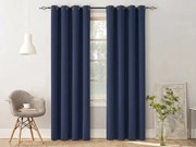 Sötétkék függöny OXFORD LIGHT 140x250 cm Felfüggesztés: Fém gyűrűk