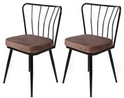 Yildiz Light Brown and Black étkezőszékek, 2 db, 2 db