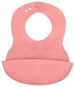Állítható műanyag előke Baby Ono zsebbel rózsaszín