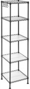 LOGAR moduláris polc fekete konstrukcióval, 5 polccal
