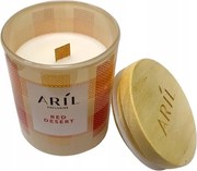Aril Exclusive Illatgyertya üvegben fa kanóc Red Desert 28 h