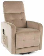 Otus II dönthető bársony fotel bézs