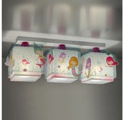 Dalber 63443 - Gyermek mennyezeti lámpa MERMAIDS 3xE27/60W/230V