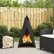 Tűzrakó Fekete 58 x 40 x 100 cm Hidegen hengerelt acél