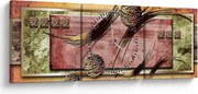 Absztrakt kép (órával) (90x30 cm)