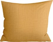 Muszlin párnahuzat MUSSARI 45x45 cm, mustárszínű